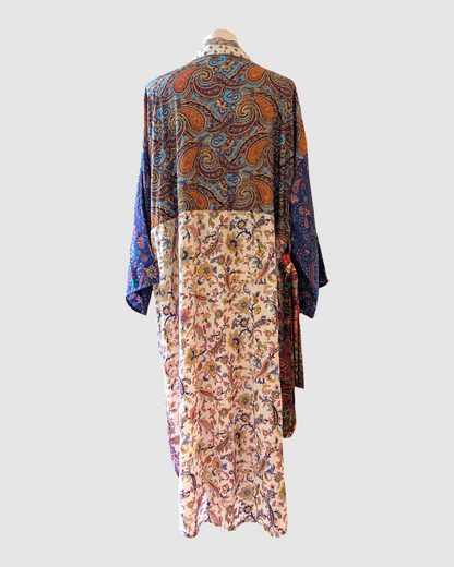Plus size silke kimono fra Indien - Andrea