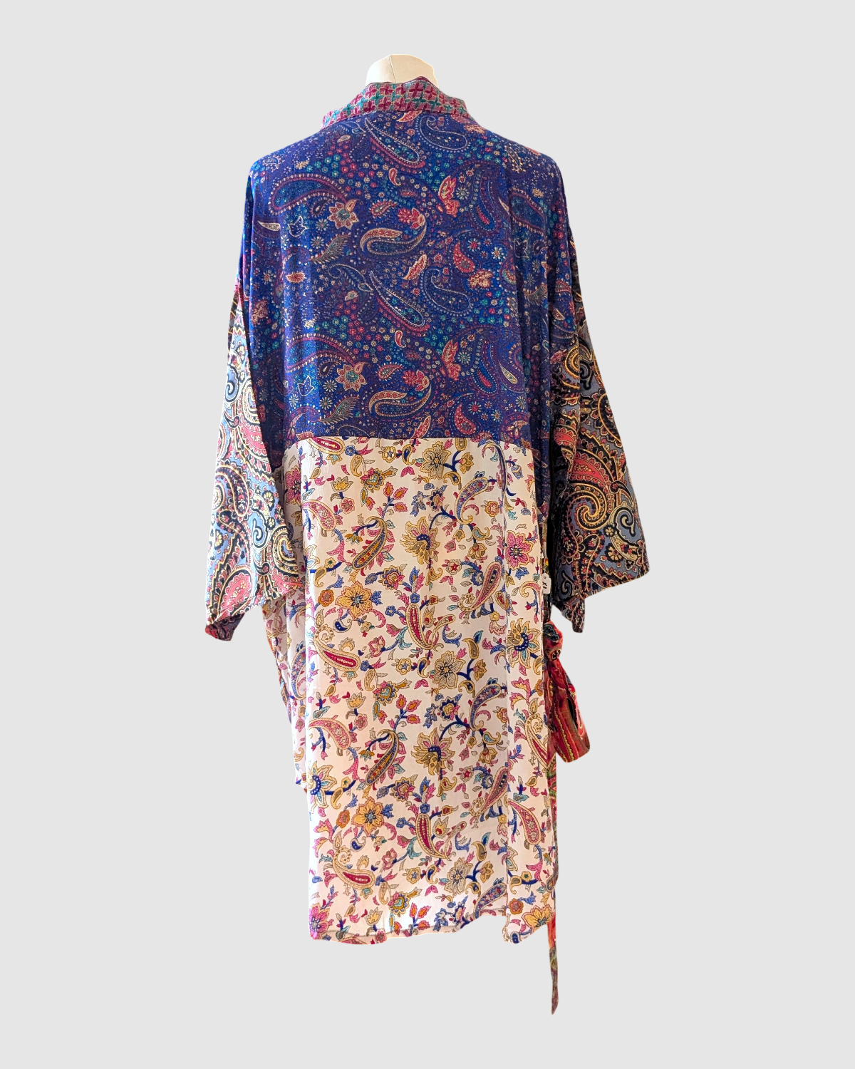 Plus size silke kimono fra Indien - Nora