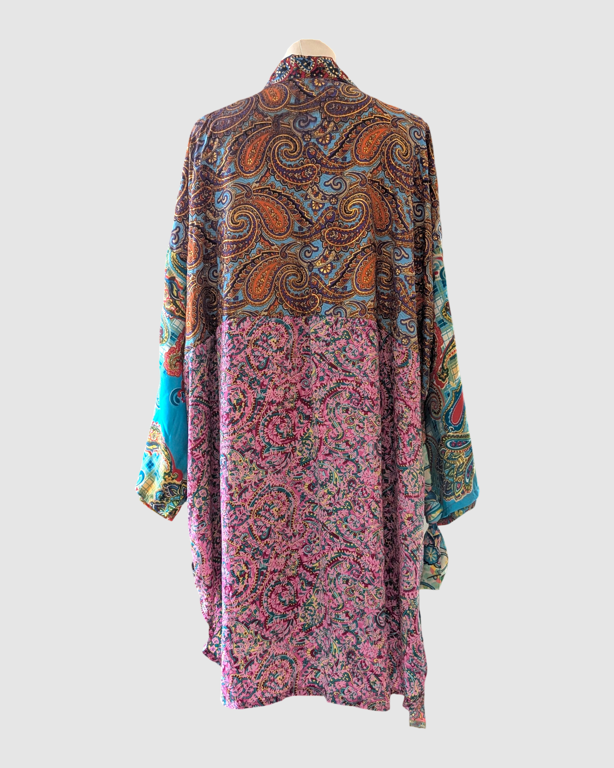 Plus+ size silke kimono fra Indien - Elise
