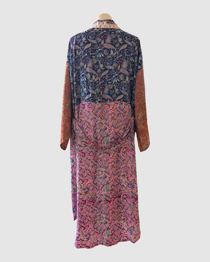 Plus size silke kimono fra Indien - Ramsha