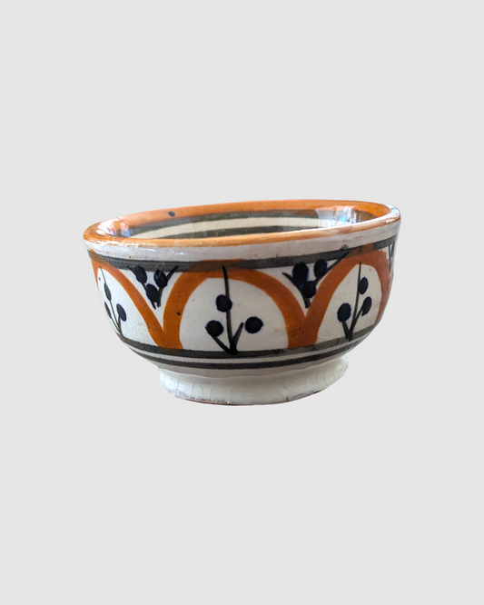 Håndlavet dipskål fra Marokko - 6 cm Orange