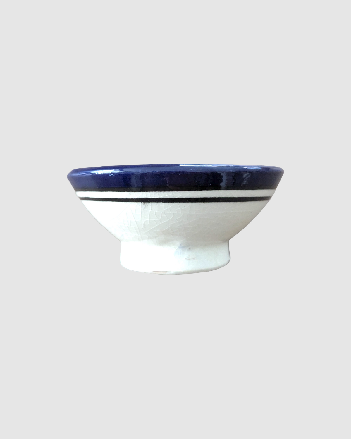 Håndlavet nøddeskål fra Marokko - 9 cm. Marineblå