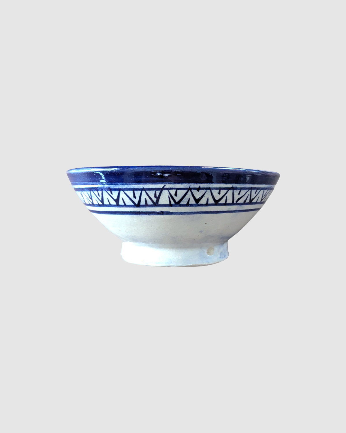 Håndlavet tapas skål fra Marokko - 12 cm Blå spiral