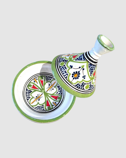 Håndlavet tagine - 16 cm. Grøn