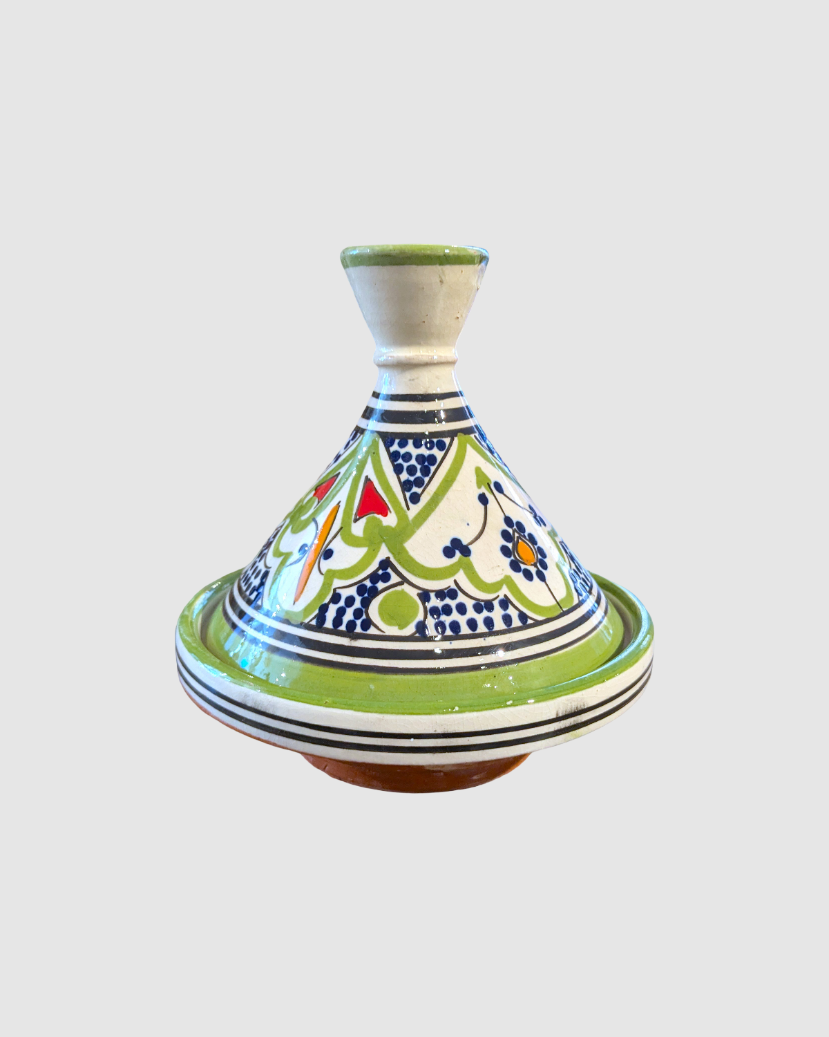 Håndlavet tagine - 16 cm. Grøn