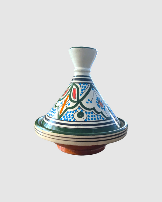 Håndlavet tagine - 16 cm.  Mørk grøn