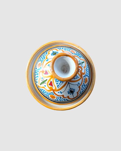 Håndlavet tagine - 16 cm.  Orange