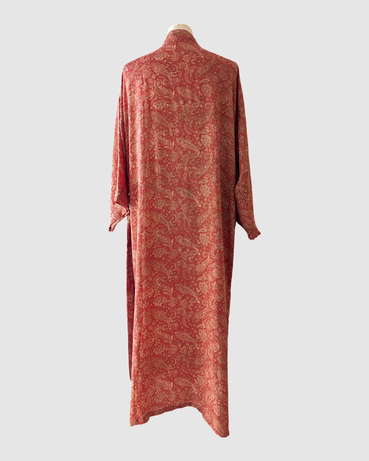Midi silke kimono håndlavet i Indien - Mika