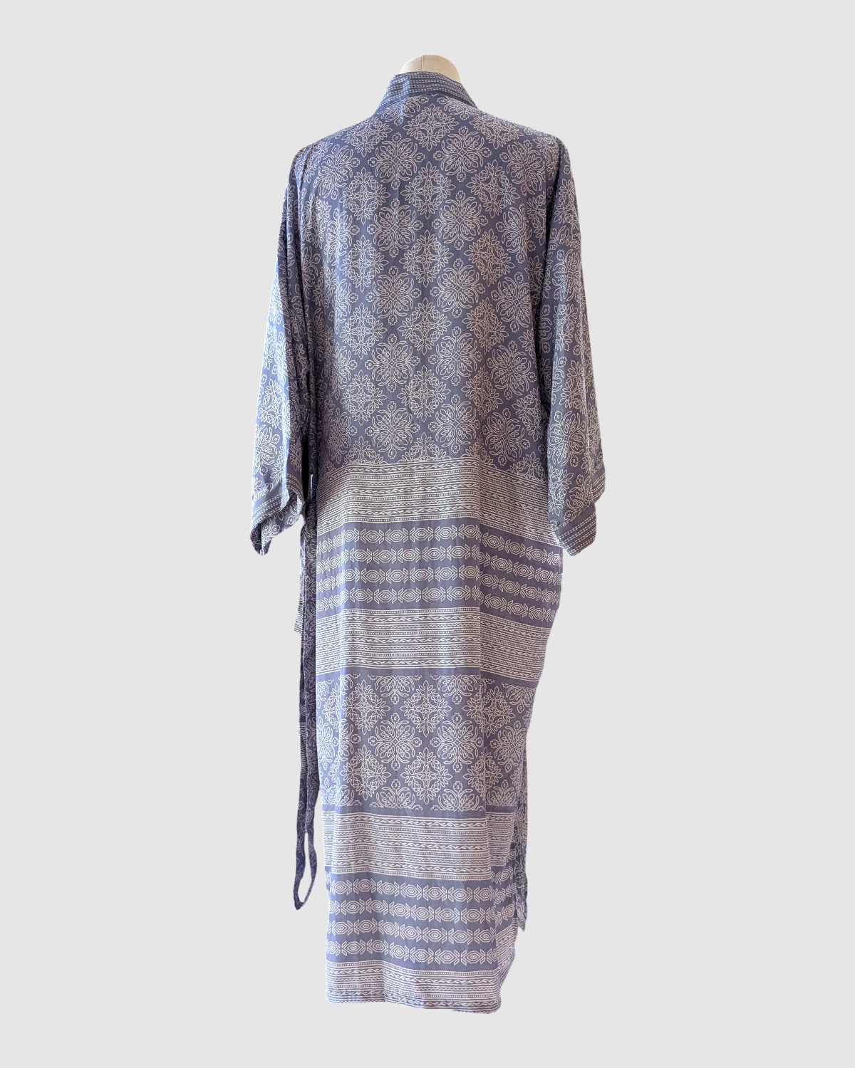 Midi silke kimono håndlavet i Indien - Siri