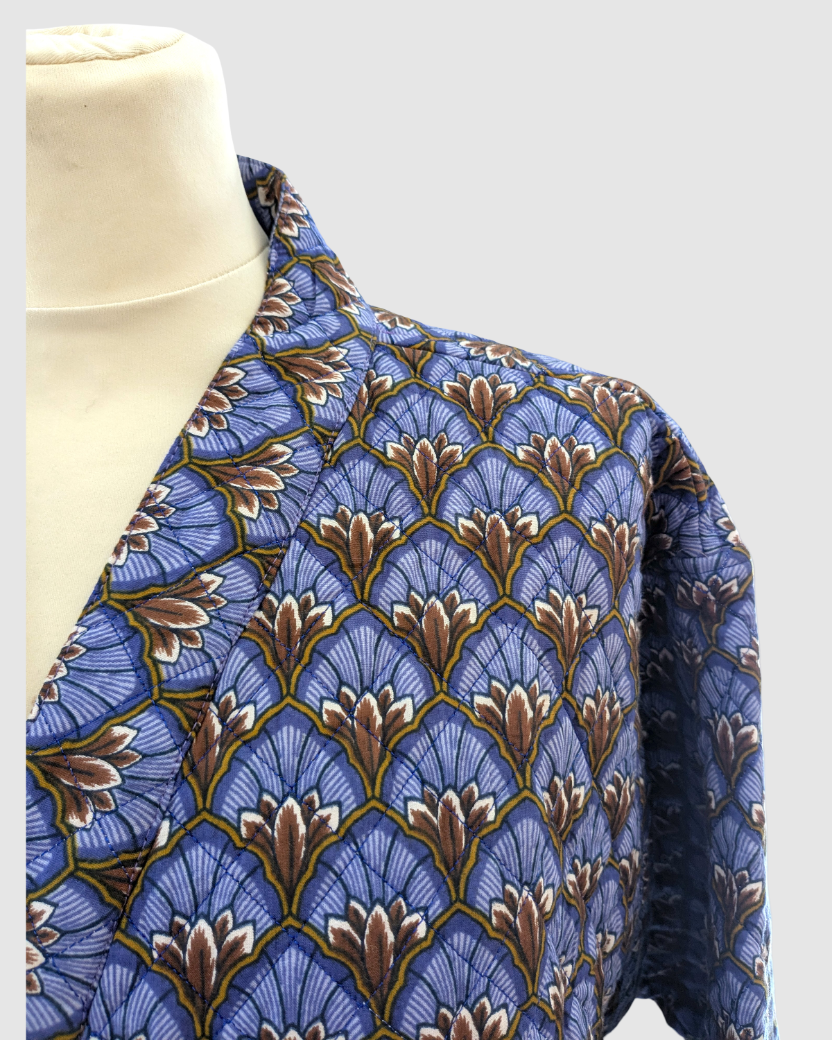 Kantha frakke i bomuld håndlavet i Indien - str. L/XL