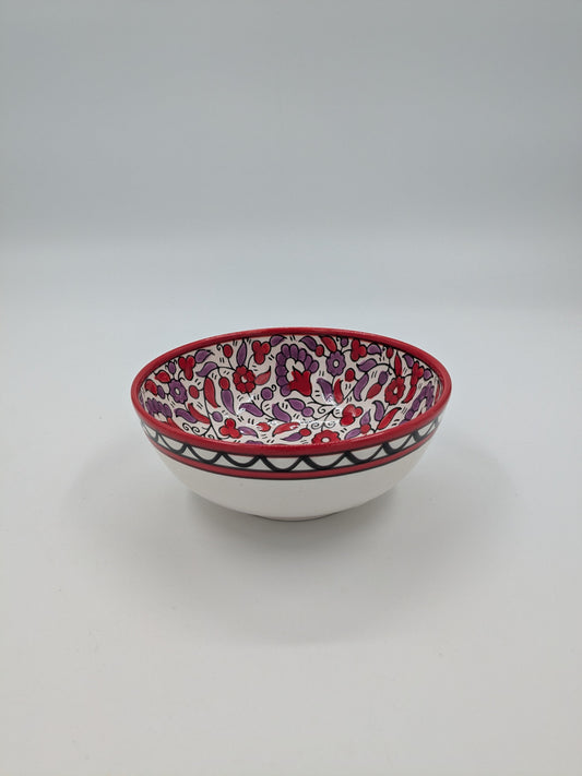 Skål 12 cm - rød/lavendel