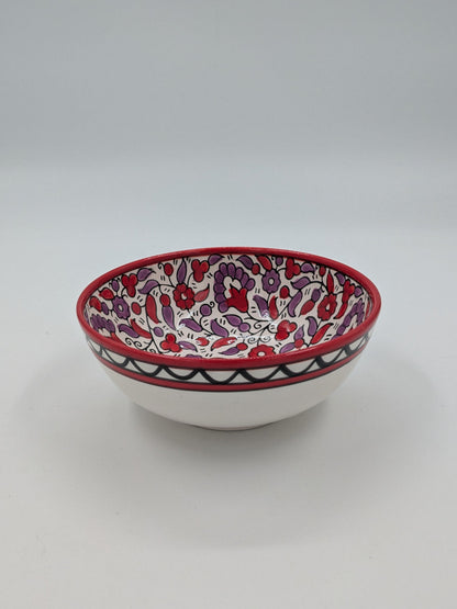 Skål 15 cm - rød/lavendel