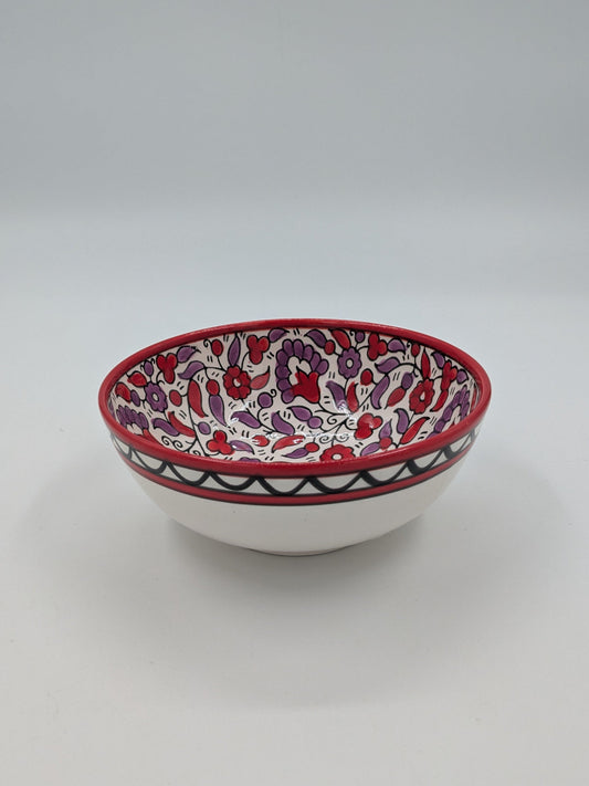 Skål 15 cm - rød/lavendel