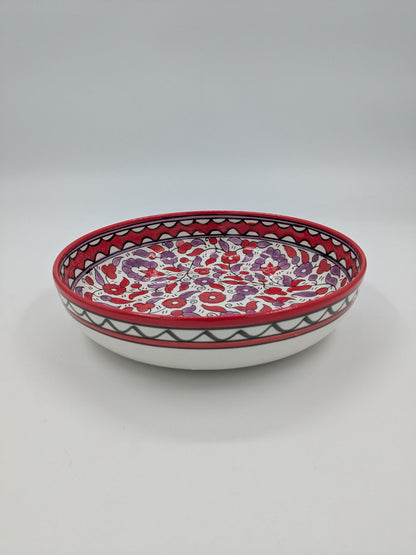 Serverings skål 18 cm - rød/lavendel