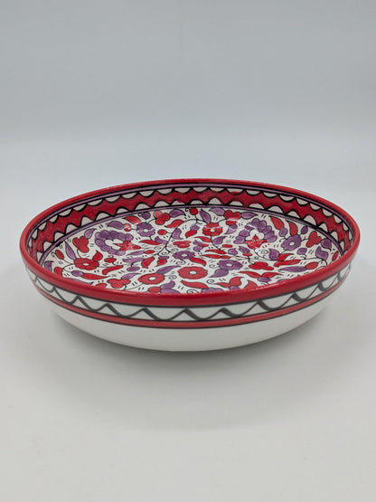 Serverings fad 23 cm - rød/lavendel