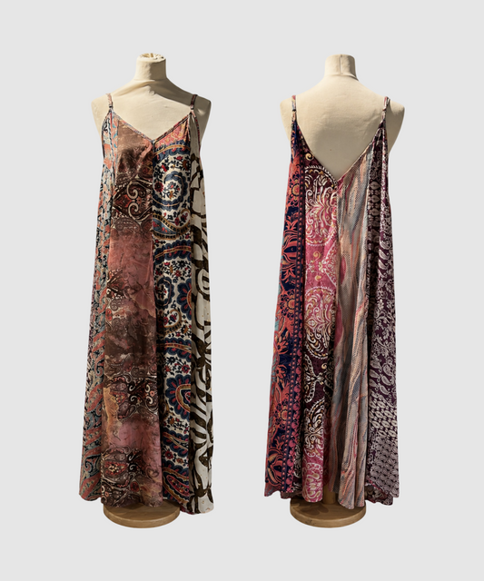 Maxi kjole i ren silke - Plus Size Ishita