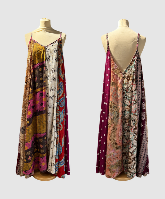 Maxi kjole i ren silke - Plus Size Diyah