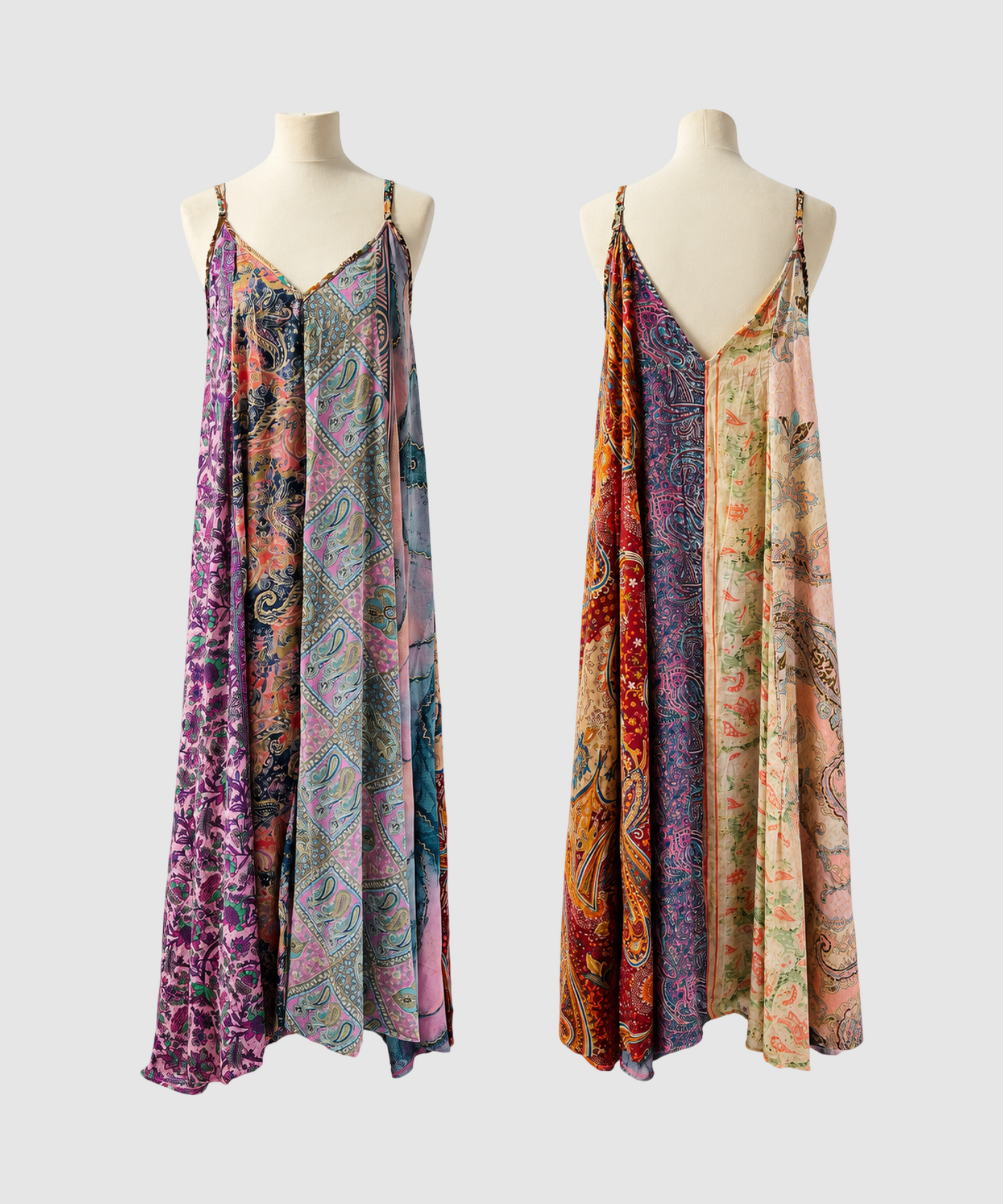 Maxi kjole i ren silke - Plus Size Meher