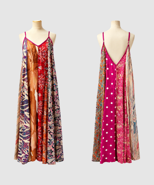 Maxi kjole i ren silke - Plus Size Aarohi