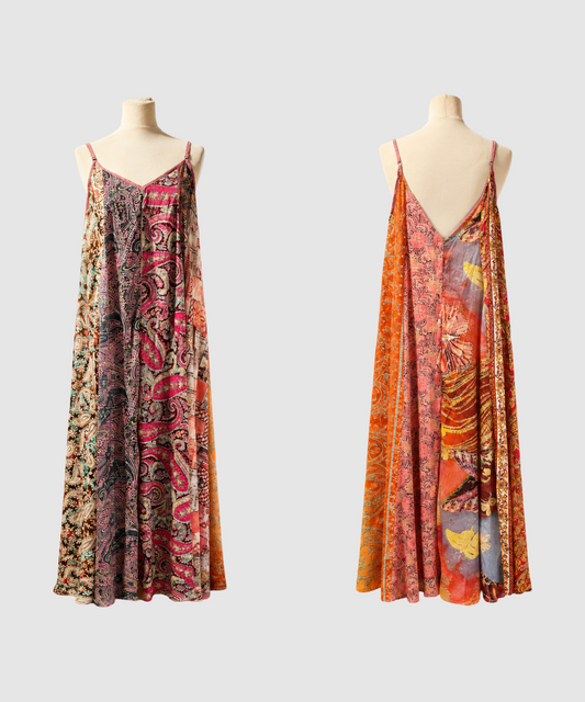 Maxi kjole i ren silke - Plus Size Ananya