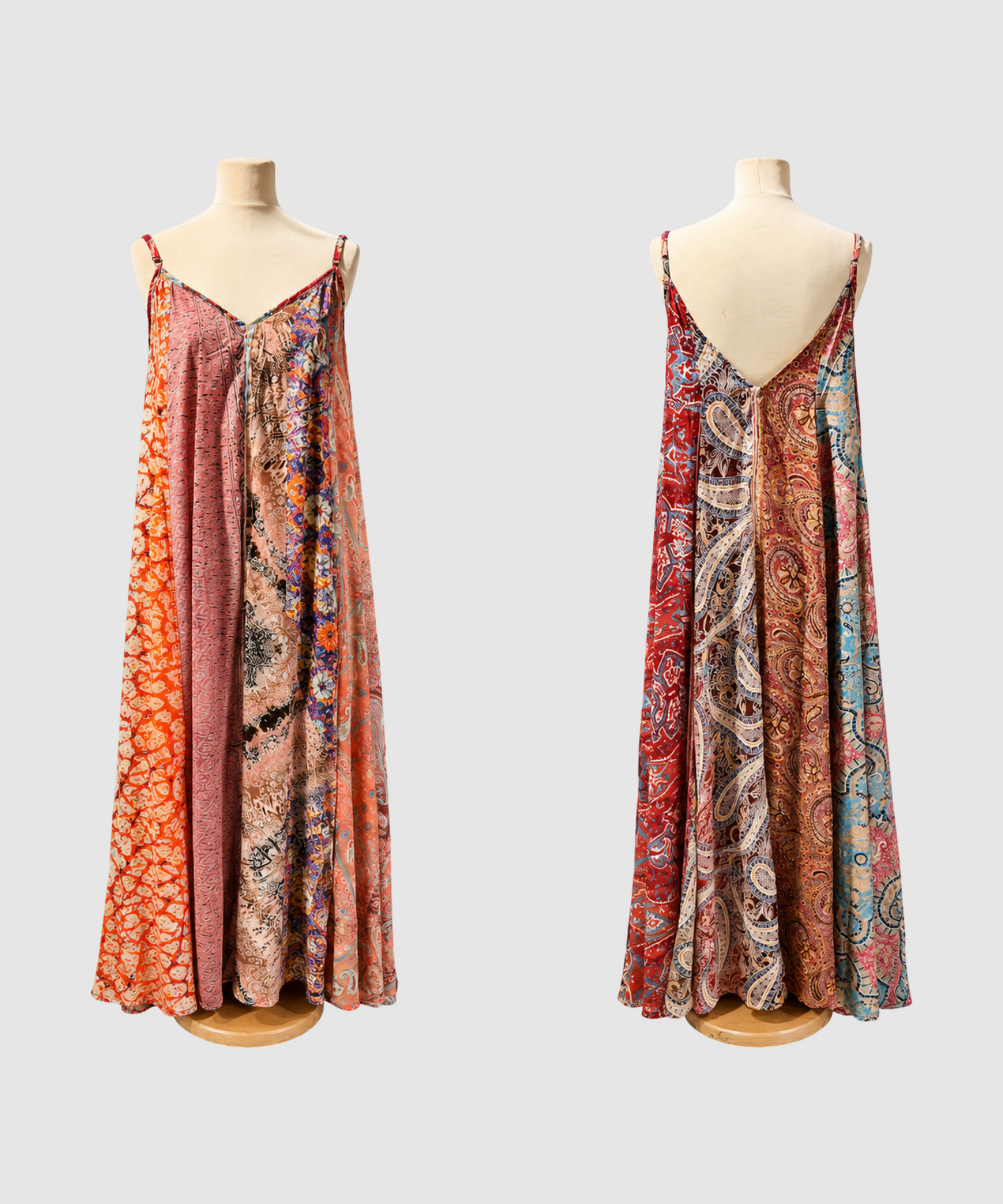 Maxi kjole i ren silke - Plus Size Nayana