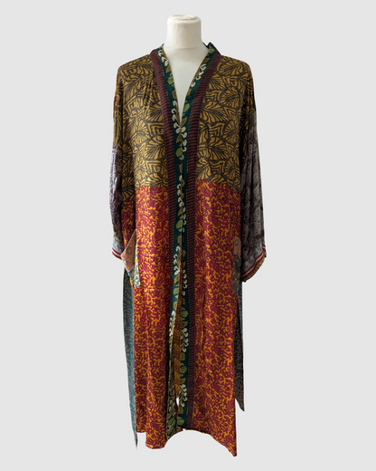 Plussize silke kimono fra Indien - Anaya