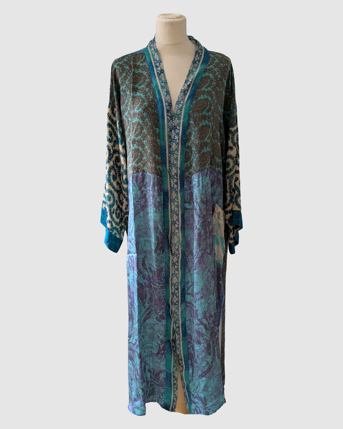 Plussize silke kimono fra Indien -Damini