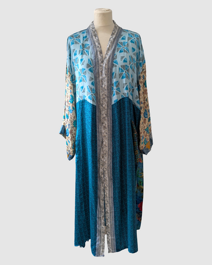 Plussize silke kimono fra Indien -Charita