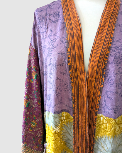 Plussize silke kimono fra Indien -Bhavika