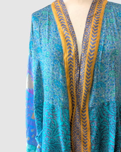 Plussize silke kimono fra Indien - Avantika