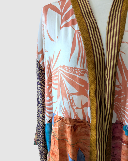 Plussize silke kimono fra Indien - Akhi