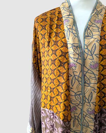 Plussize silke kimono fra Indien -Deepka