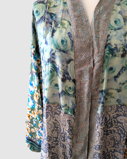 Plussize silke kimono fra Indien - Aavi