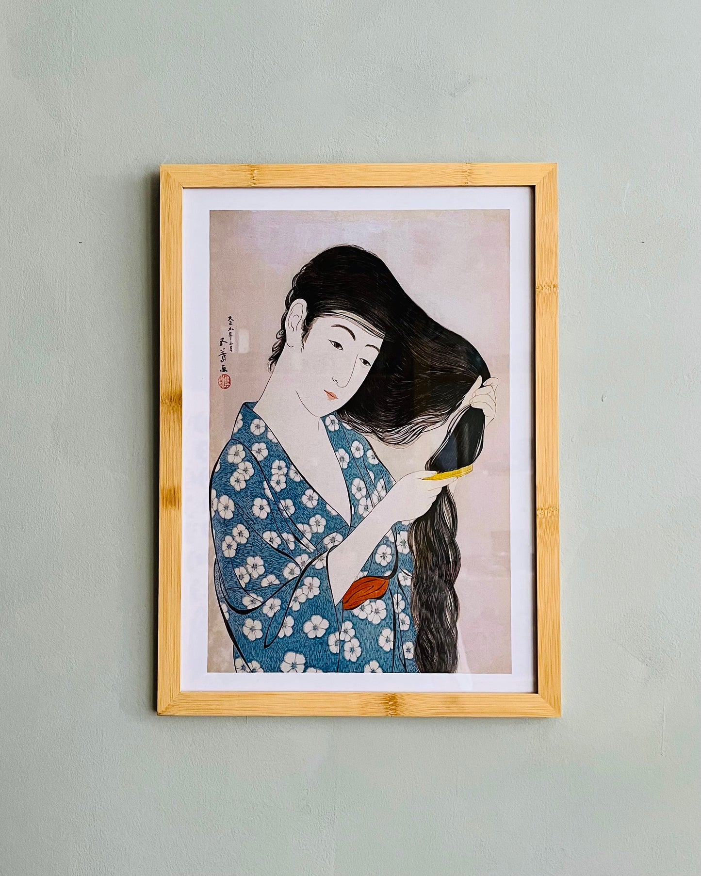 VINTAGE JAPANSK KAMISUKI PLAKAT