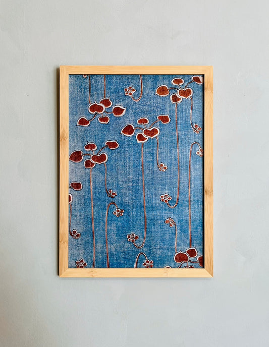 VINTAGE JAPANSK VINE BIJUTSU SEKAI PLAKAT